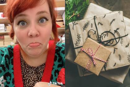 Una tiktoker compartió cómo se sintió al abrir el regalo de su amigo invisible