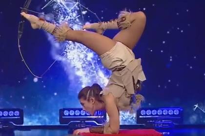 Valeria es contorsionista y hace arquería; participó de Got Talent Argentina y dejó sin palabras al jurado (Foto: Captura Twitter @gottalentarg)