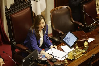 Victoria Villarruel, en el Senado de la Nación